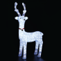 ACRYLIC STANDING REINDEER WITH RIBBON 200 LED ΛΕΥΚΑ IP44 52*36*100cm  30cm ΚΑΛ. ACA X08200224