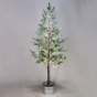 SNOW FLOWER TREE WITH RED CHERRY&POT 288WW LED ΛΑΜΠΑΚ ΑΝΤΑΠ(4,5V)IP44 ΥΨ.160CM Ø20CM 3MΚΑΛΩΔ ΤΡΟΦ ACA X10288144