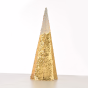 "CHAMPAGNE GOLD & WHITE SEQUIN CONE TREE" 20 WW LED ΛΑΜΠ. ΜΠΑΤ. 3ΧΑΑ,IP20 Φ20,5Χ60CM ACA X1124118