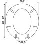 Κάλυμμα Λεκάνης  Λευκό Πολυεστερικό Οπές 7-17,5εκ.  Μ32-37 εκ. Π36,2εκ.για  Ideal Standard Small 0292