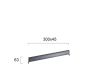 Φωτιστικό Led Wall Washer IP67  300*45mm Led 6w 660 lm 3200K Ανθρακί Viokef Marvel 4187400