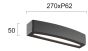 Απλίκα Επίτοιχη IP54 Up-Down Ανθυγρή Led 12w 371lm 120° 3000K Ανθρακί Αλουμίνιο -Γυαλί Viokef Rio 4223301