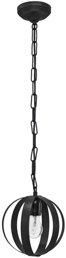 Κρεμαστό φωτιστικό μεταλλικό LAMA/18  1/L CHAIN BLACK Heronia 34-0066