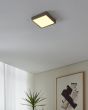 Πλαφονιέρα Οροφής Nickel Satine IP44 21,5cm LED 16,5w 2250lm 2700-6500K Remote-App Eglo Fueva-Z 900115