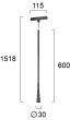 Μονόφωτο Μαύρο για Μαγνητική Ράγα Magnetic Viokef 4282300